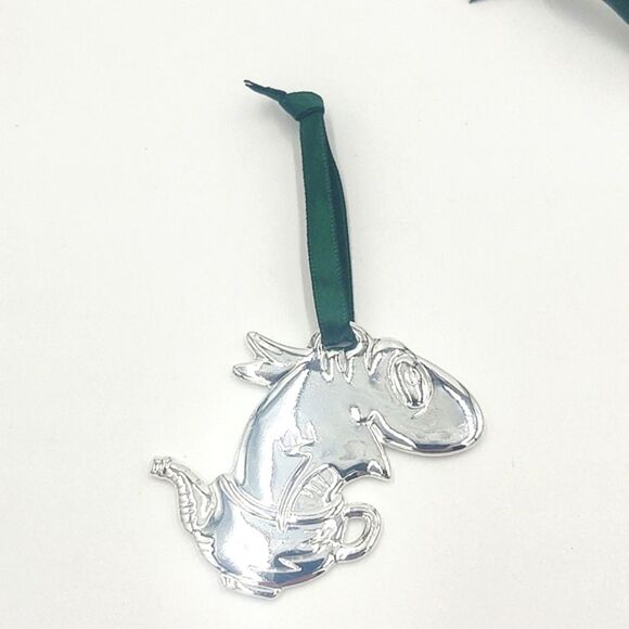 Set of 2 Dr. Seuss Cat in the Hat Silver Metal Character Holiday Ornamen… - Picture 2 of 8